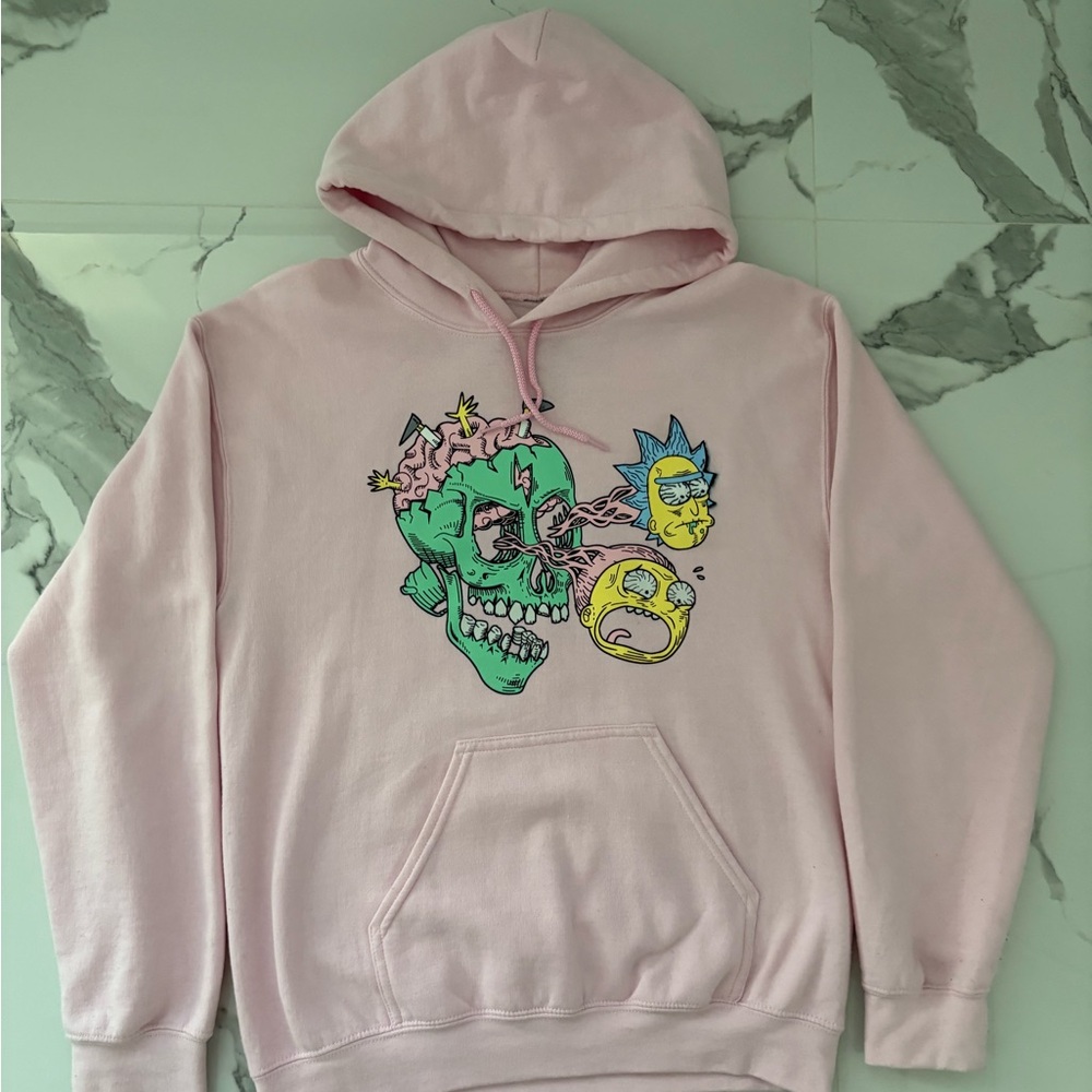 Pink Rick and Morty Hoodie